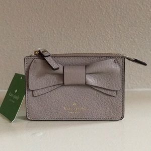 KATE SPADE olive drive magda bone grey coin wallet